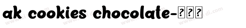 ak cookies chocolate字体转换